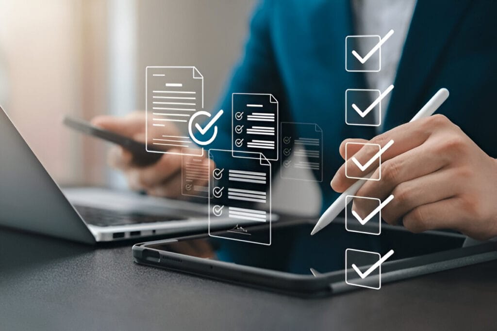 Professional M&A advisor performing a small business valuation and due diligence check for various small business industries